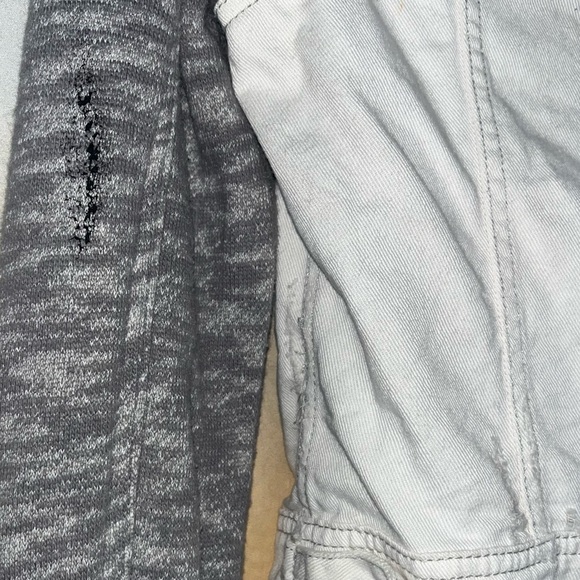 Free People White & Gray Denim Jacket with Hoodie 🌵 - Picture 4 of 7